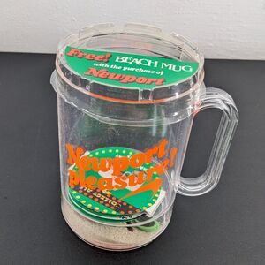Vintage‎ Newport Cigarette Pleasure Plastic Beach Sand Mug Cup